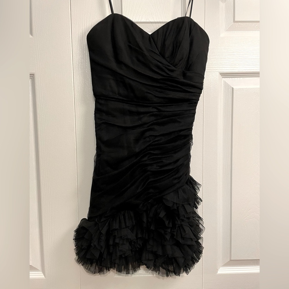 Max & Cleo Little Black Strapless Cocktail Dress Size 0